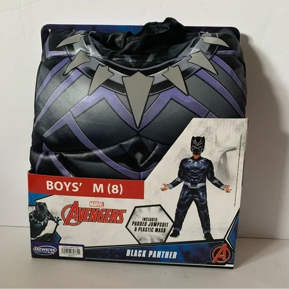 NIB. MARVEL Kids Black Panther Costume - Picture 2 of 7